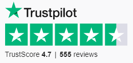 Trustpilot 4.7 Star Rating
